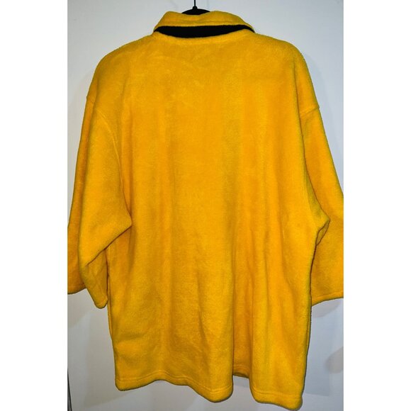 Outdoor Urban Terrain Yellow Quarter-Zip Fleece Pullover Sleeve 17 inch XL - Picture 2 of 3